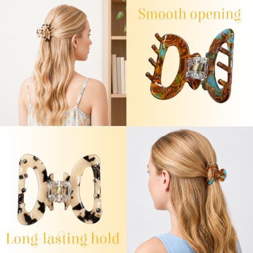 LÉ ÉCLAT Small Claw Hair Clips Set - Assorted Tortoiseshell Non-Slip Hair Accessories for Women