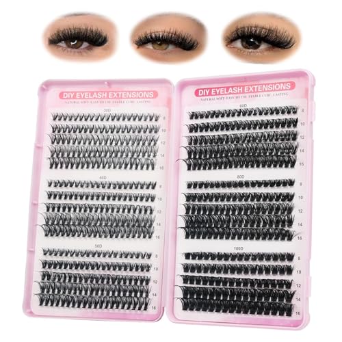 DIY Cluster Lash Extensions Kit - Mix 30D-100D 8mm-16mm