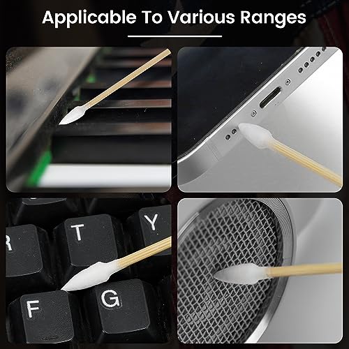 Double-Ended Gun Cleaning Swabs 6-inch Lint-Free Cotton for Firearms