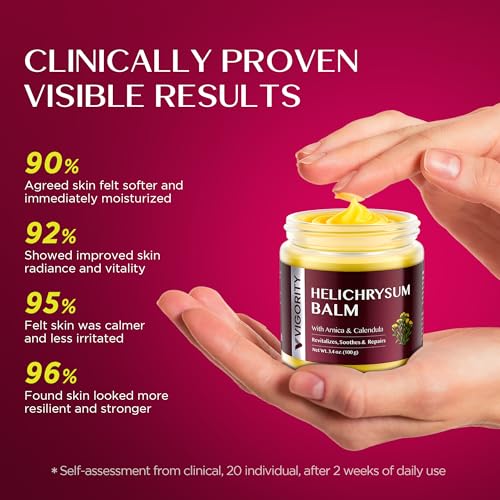 Vigority Helichrysum Balm for Mature Skin - 3.4oz Soothing Cream