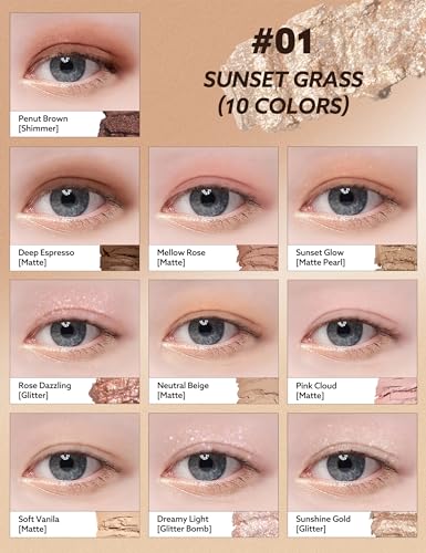Peach C Eyeshadow Palette 01 Sunset Grass - 0.28 oz