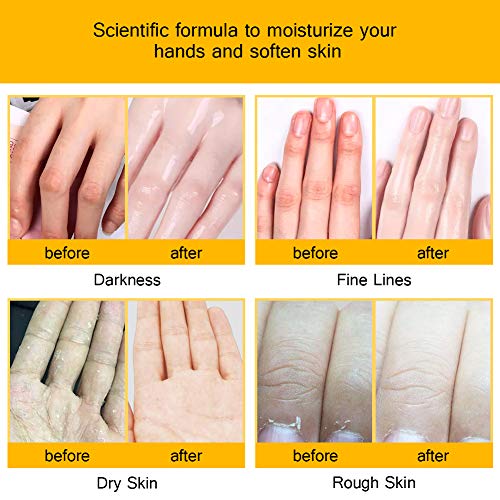 MOND'SUB Honey & Almond Hydrating Hand Mask Gloves for Dry Hands - 5 Pairs