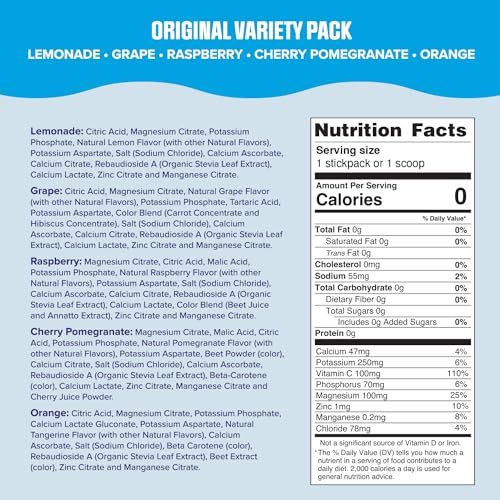 Ultima Replenisher Original Variety Electrolyte Packets – 20 Stickpacks, Sugar-Free, Vegan Hydration Mix