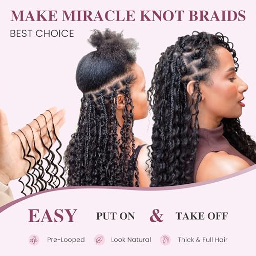 Mibeke Deep Wave Crochet Hair for Black Women, 100 Strands, 12 Inch