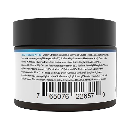 Sapo All Natural Face Cream, Skin Barrier Support Daily Moisturizer with Hyaluronic Acid, Niacinamide, Peptides, Day or Night, 2 oz