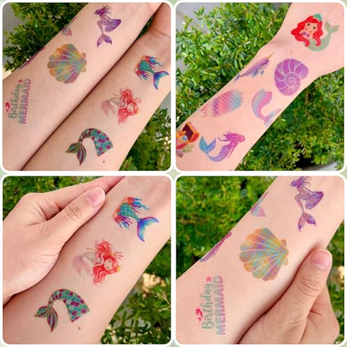 96 Mermaid Temporary Tattoos - Party Favors & Stickers