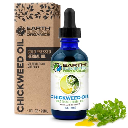 Chickweed Oil, Herbal Remedy Infused in Sunflower Seed Oil, Organic Skincare for All Skin Types - 1 fl oz