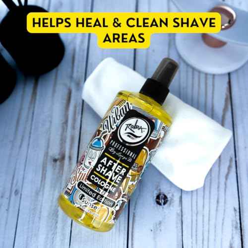 Rolda Sunset After Shave Tonic Cologne For Men - Post Shave Tonic Spray, Calms Irritation, Helps Heal & Clean Shaved Areas, Masculine Citrusy Fragrance (14.54oz | 430ml)