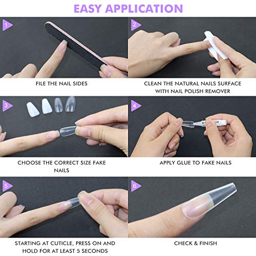 BTArtbox Strong Nail Glue for Press-On Nails, 8 Pack, 0.07 oz Each