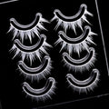 White Manga Anime Eyelashes - 4 Pairs Cosplay Lashes 12mm