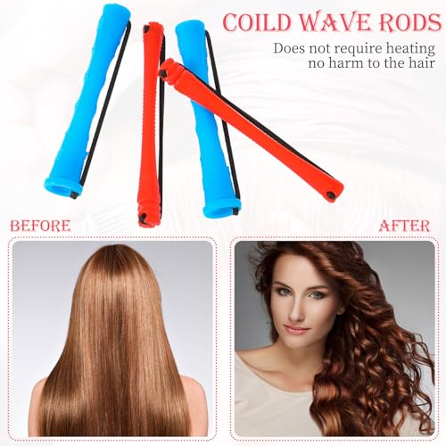 WILLBOND 72 Pcs Hair Perm Rods Set with Pintail Comb