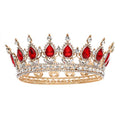 FORSEVEN Queen Crown Rhinestone Tiara for Women Wedding