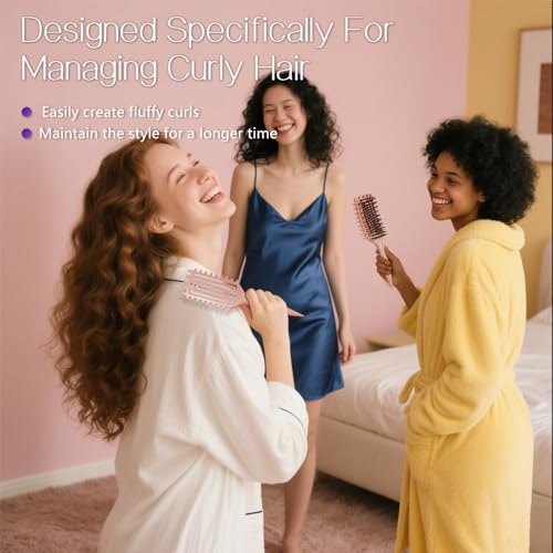 Curly Hair Brush with Vented Design - Frizz Control & Detangling