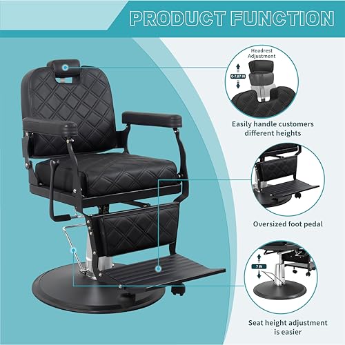Heavy Duty Barber Chair - 700 LBS Capacity Salon Styling