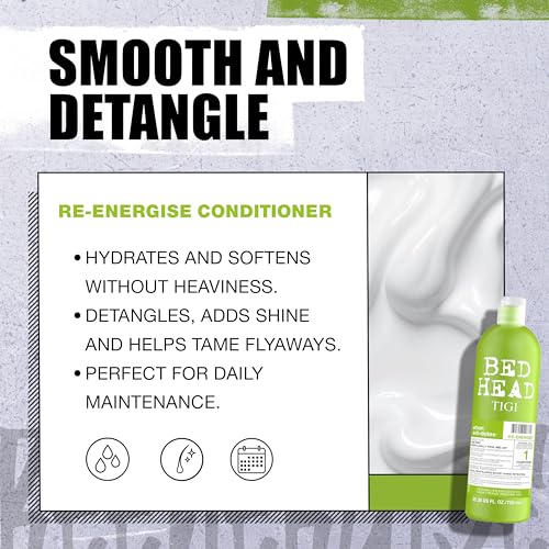 Bed Head by TIGI Urban Antidotes Re-Energize Daily Shampoo and Conditioner 25.36 fl oz 2 count