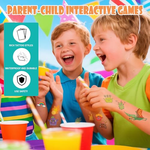 Temporary Tattoos for Kids, 60 Pcs Waterproof Stickers