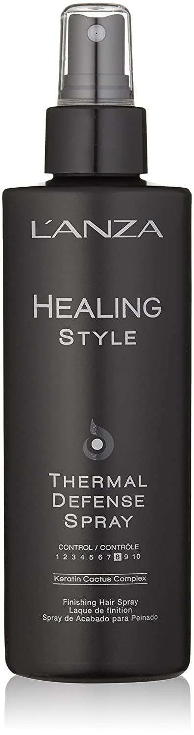 L'ANZA Healing Style Thermal Defense Spray with Strong Hold Effect - Eliminates Frizz, Detangles and Boosts Hair´s Shine, With UV and Heat Protection to prevent sun and styling damage (6.8 Fl Oz)