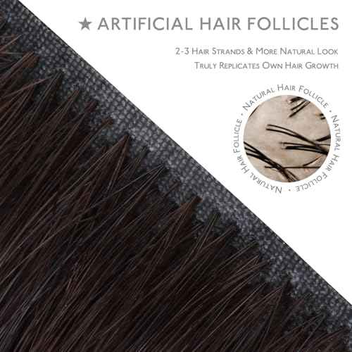 WENNALIFE Invisi Edge Clip in Hair Extensions Real Human Hair, 14 Inch 130g 9pcs Dark Brown Seamless Clip in Extensions Remy Hair Clip Ins Invisible PU Skin Weft Straight Extensiones De Cabello Hmano