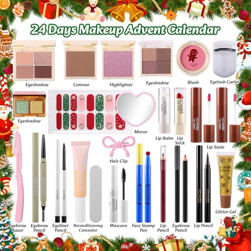24-Day Makeup Advent Calendar 2025 - Full-Size Beauty Set