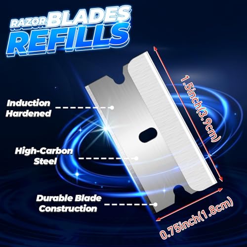 DIYSELF 400 Single Edge Razor Blades and 12PCS Razor Blade Scraper