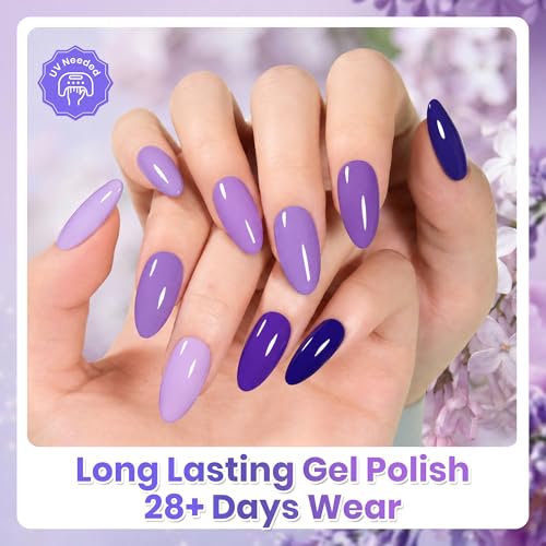 Beetles Purple Gel Nail Polish Set, and Dark Blue Gel,