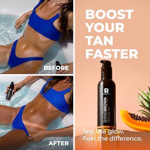 Shine Brown Tanning Oil – Dark Tan Accelerator, 5.07 fl oz