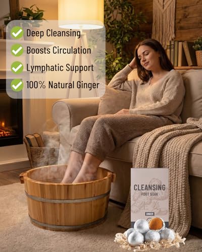 Herbal Ginger Foot Soak Balls for Swelling & Fatigue Relief (8 Pack)