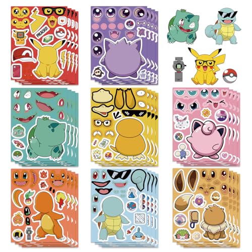 Make Your Own Monster Face Stickers - 24 Sheets