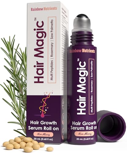 Hair Growth Serum Roll-On with Peptides & Rosemary Oil