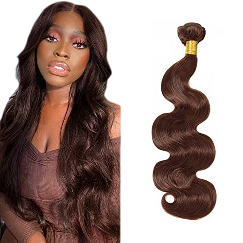 WuvuSnm 30 Inch Chocolate Brown Body Wave Human Hair Bundles - Unprocessed Brazilian Hair