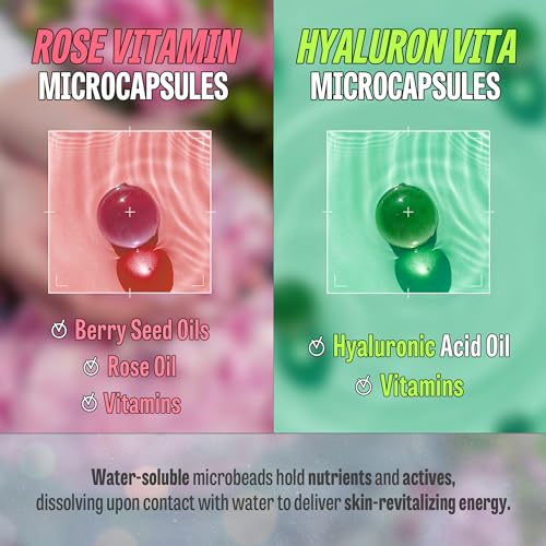 MAXCLINIC [K-Beauty] Rose Vitamin + Hyaluron Vita Oil Foam Gift Set | Daily Face Wash Oil Based Cleanser to Foam | Korean Skin Care Oil Cleanser for Dry Sensitive Skin