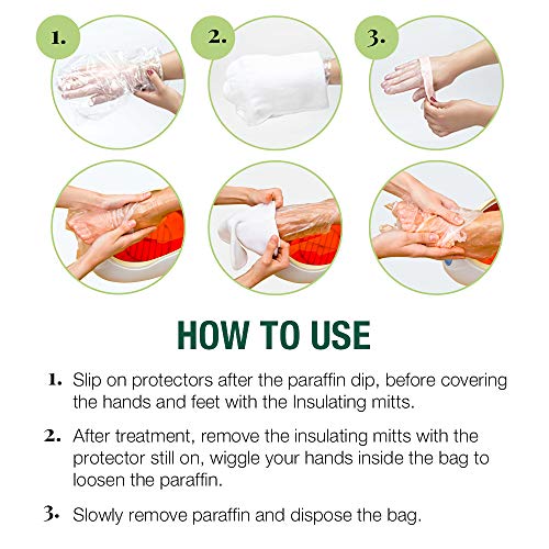 Clean + Easy Paraffin Wax Bags & Liners for Hands and Feet, 100 Pack