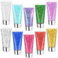 Flasoo 10 Color Body Glitter Gel Kit - Face Sparkle for Festivals