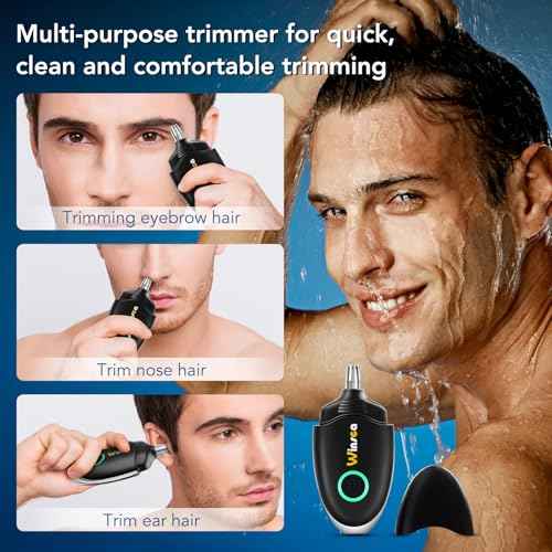 Ear and Nose Hair Trimmer for Men and Women ? Travel Trimmer, High-Precision Nose Shaver, USB Rechargeable, Waterproof, Safe & Quiet Operation, Portable Ear Hair Remover Design