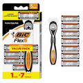 BIC Flex 5 Refillable Razors for Men, 1 Handle + 7 Cartridges