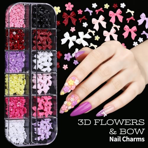 Nail Art Kit with 5 Charm Boxes, 15 Brushes & Dotting Tools