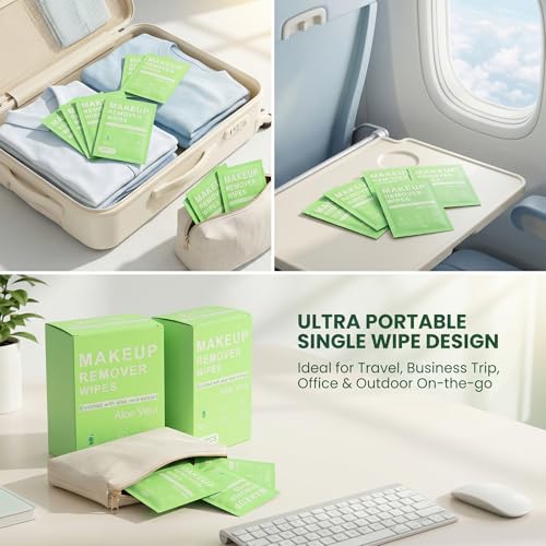 30ct Gentle Makeup Remover Wipes – Biodegradable, Travel-Size