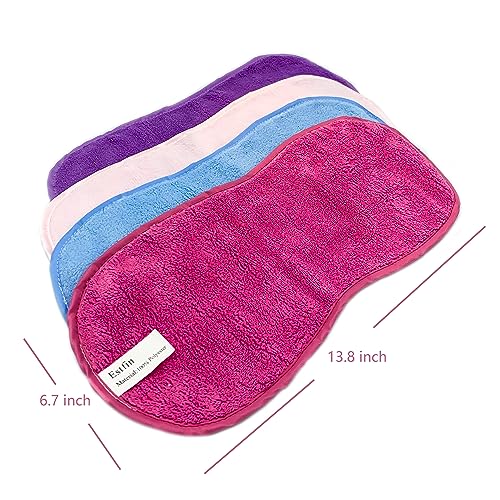4 Pack Reusable Flannel Microfiber Makeup Remover Eraser Washcloths Face Facial Erase Cleansing Clean Cloth Towel, Chemical Free, Remove Makeup Instantly with Just Water Suitable for All Skin Types