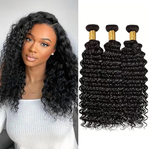 Deep Wave Curly Human Hair Bundles - 100% Brazilian Virgin Hair