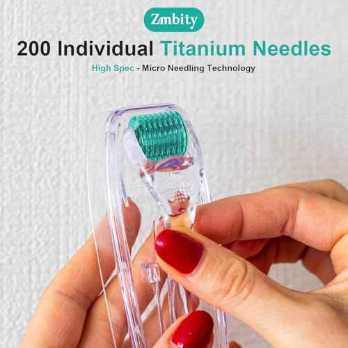 Derma Roller Skin Care Tool Micro Needle Roller - Microneedle Roller for Home Use - Microneedling Roller for Men and Women J05