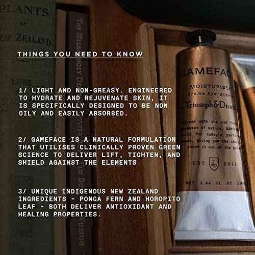 TRIUMPH & DISASTER | Gameface Moisturiser Tube | Hydrating Facial Moisturizer - Lightweight, Non-Greasy Facial Lotion for Men, 3.04 oz