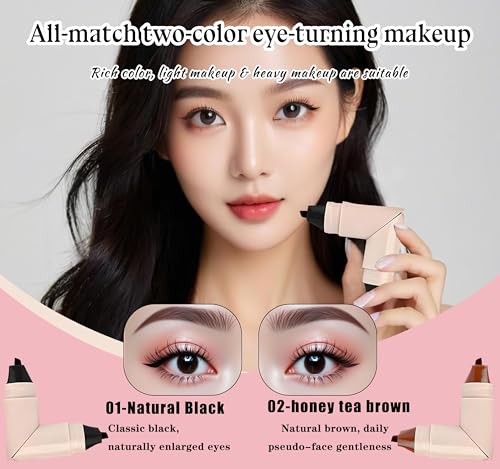 Foldable Eyeliner Stamp Pen Set, Winged Liquid Liner Stencil