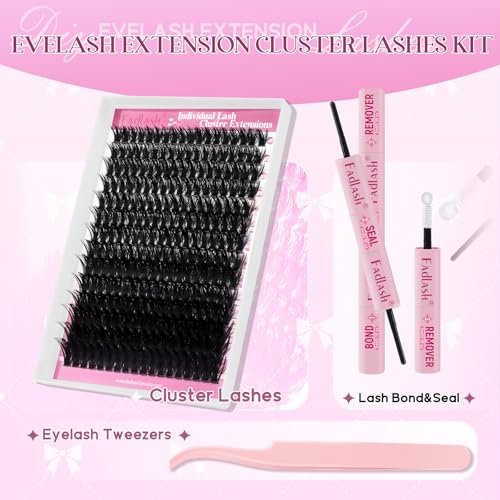 100D Manga Eyelash Extension Kit - D-Curl 8-16mm Clusters