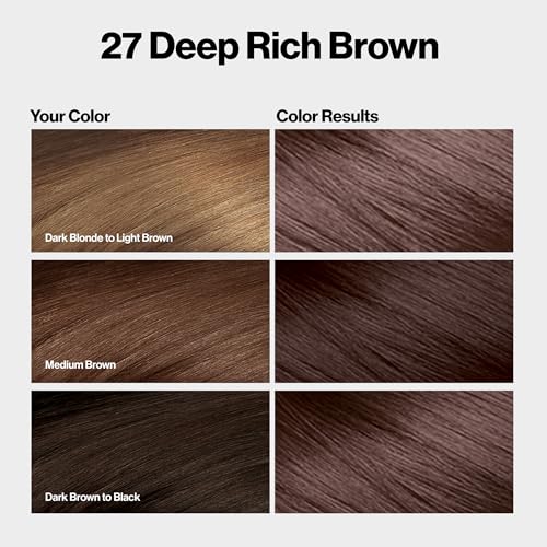 Revlon ColorSilk Bond Repair Hair Dye - Deep Rich Brown, 3 Pack, Ammonia-Free