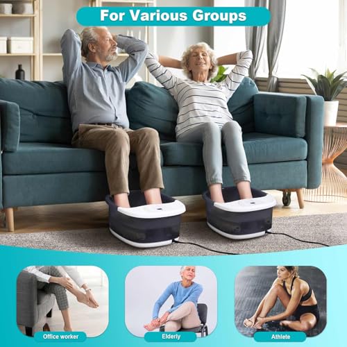 Foot Spa Bath Massager with Heat, Vibration, and 22 Rollers