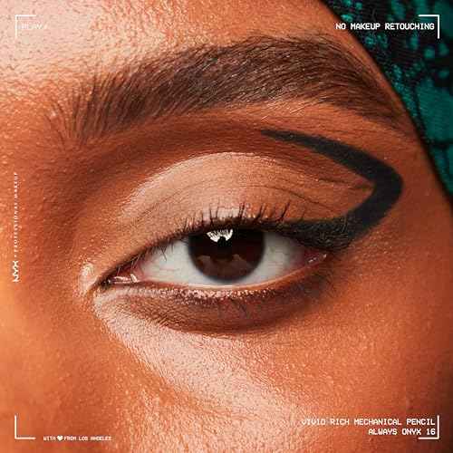 NYX PROFESSIONAL MAKEUP Mechanical Eye Pencil,Vivid Rich Mechanical, Creamy Retractable Eyeliner - Always Onyx, Black Eyeliner