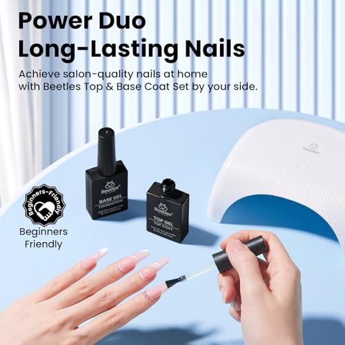 Beetles No Wipe Gel Base & Top Coat Set - 15ml Duo
