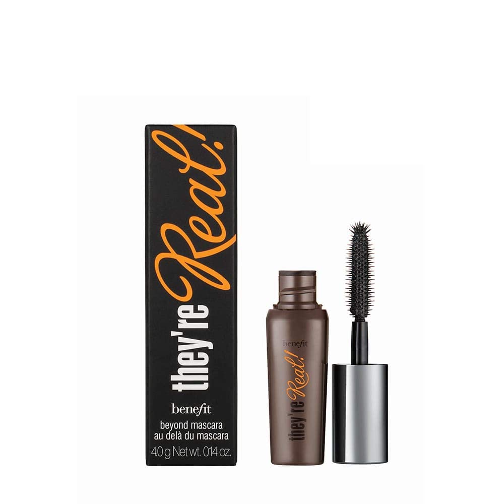 Benefit Cosmetics They're Real! Lengthening Mascara Travel Size Black Mini 0.14 Ounce (Pack of 2)