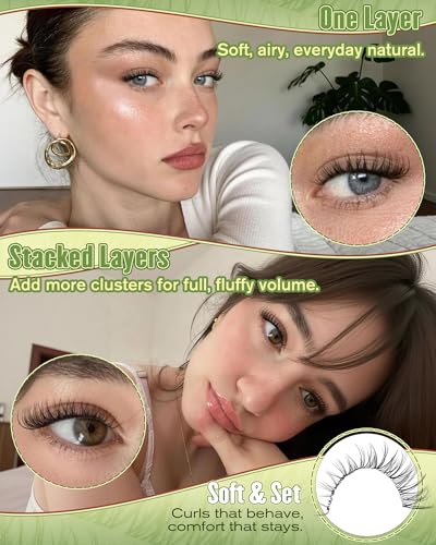 Wispy Lash Clusters 9-15mm D Curl Eyelash Extensions 120pcs