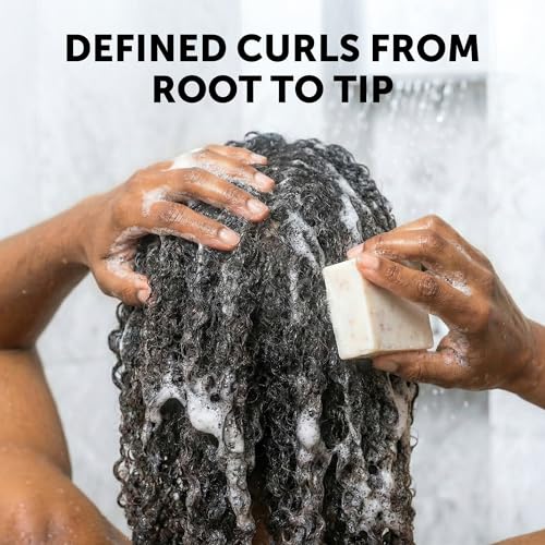 VALITIC Curly Hair Wave Shampoo Bar with Keratin & Biotin - Natural, Plastic-Free Moisturizing